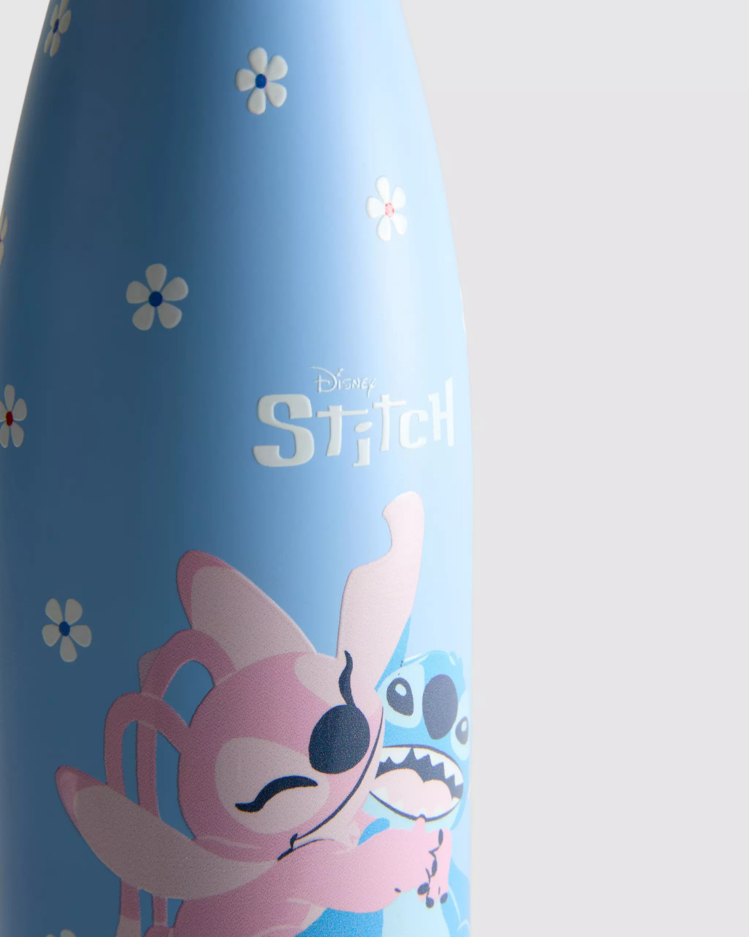 Botella celeste Angel + Stitch