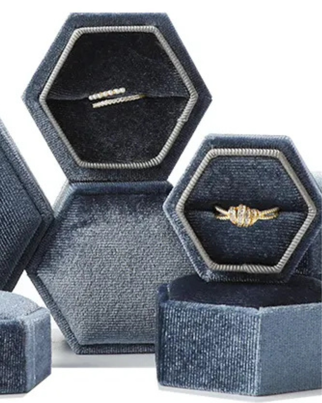 Cajita para anillo azul