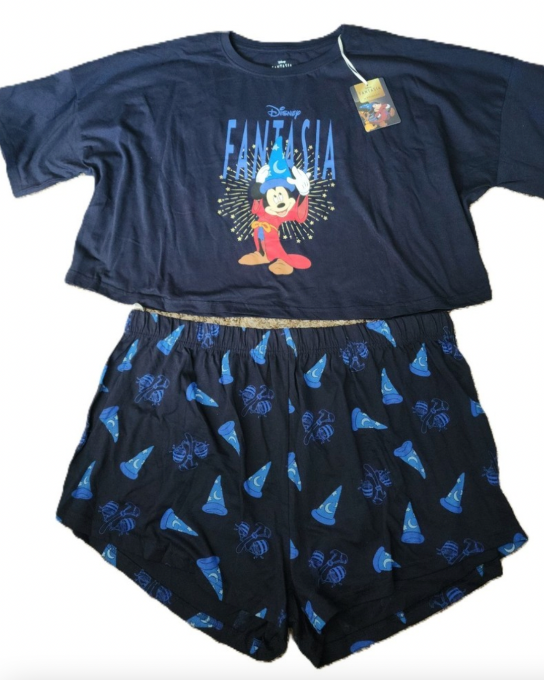 Pijama Mickey Fantasía blusa azul con manga