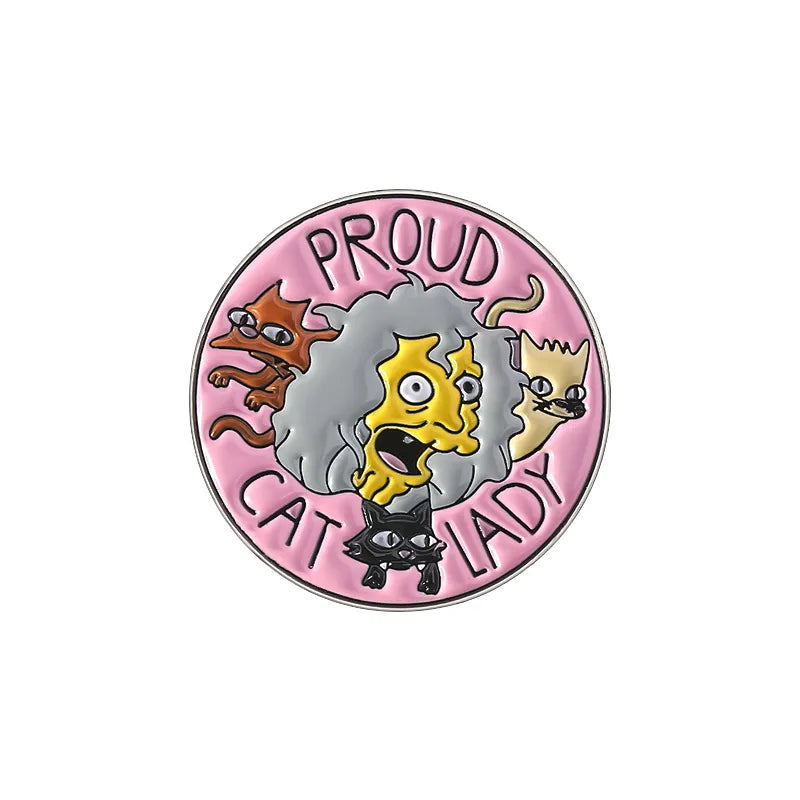 Pin señora de los gatos Simpson