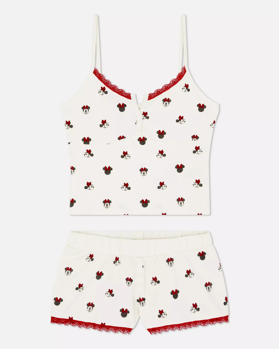 Pijama Short + Blusa Minnie Mouse