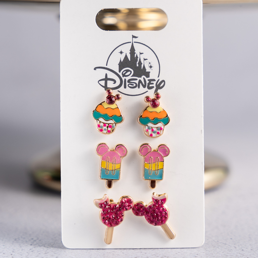 3 Pack Aretes sweet coloridos (paletas y cupcake) 1