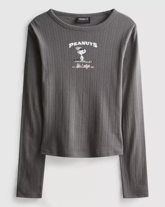 Blusa Peanuts Gris