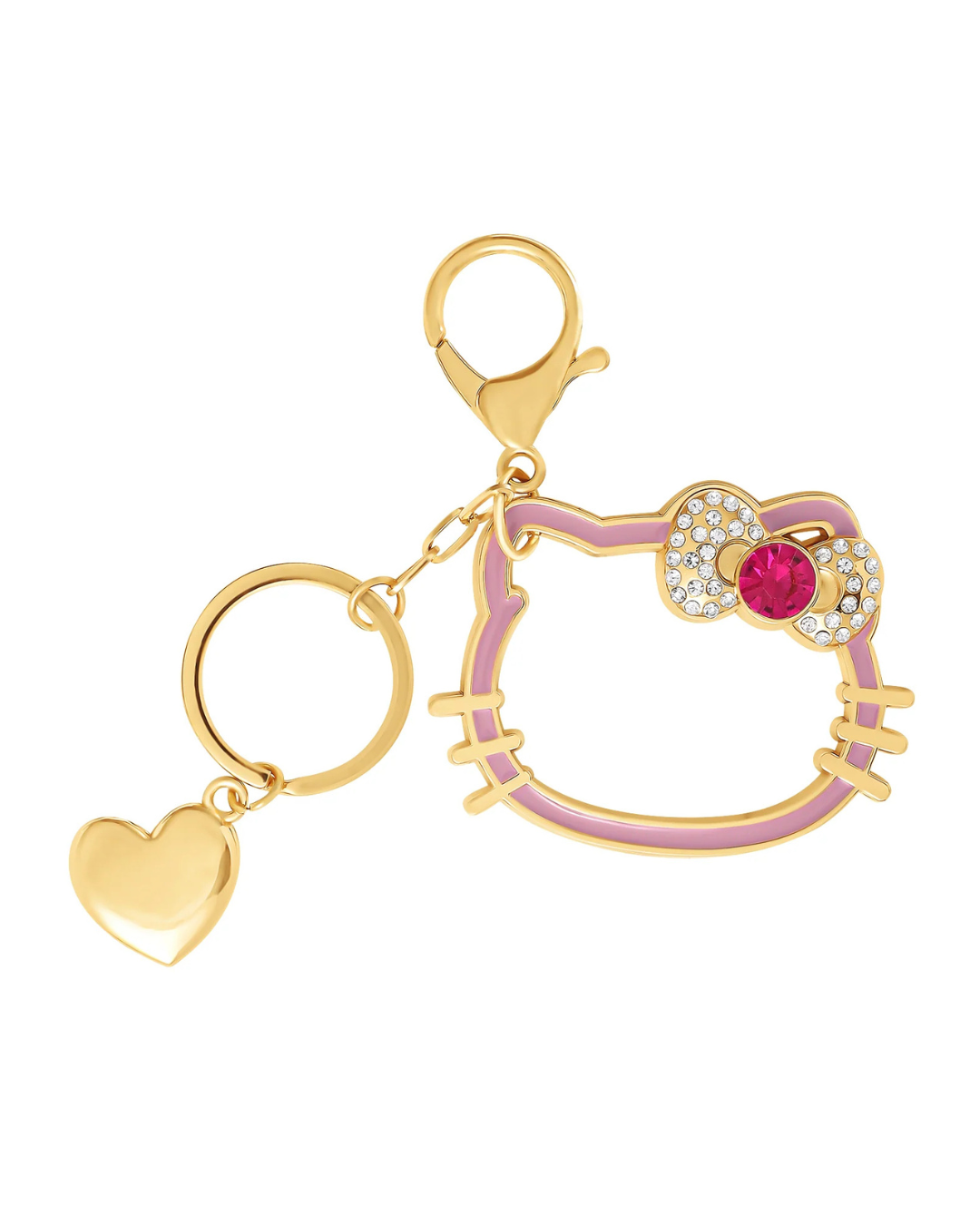 Llavero Hello Kitty con corazón dorado