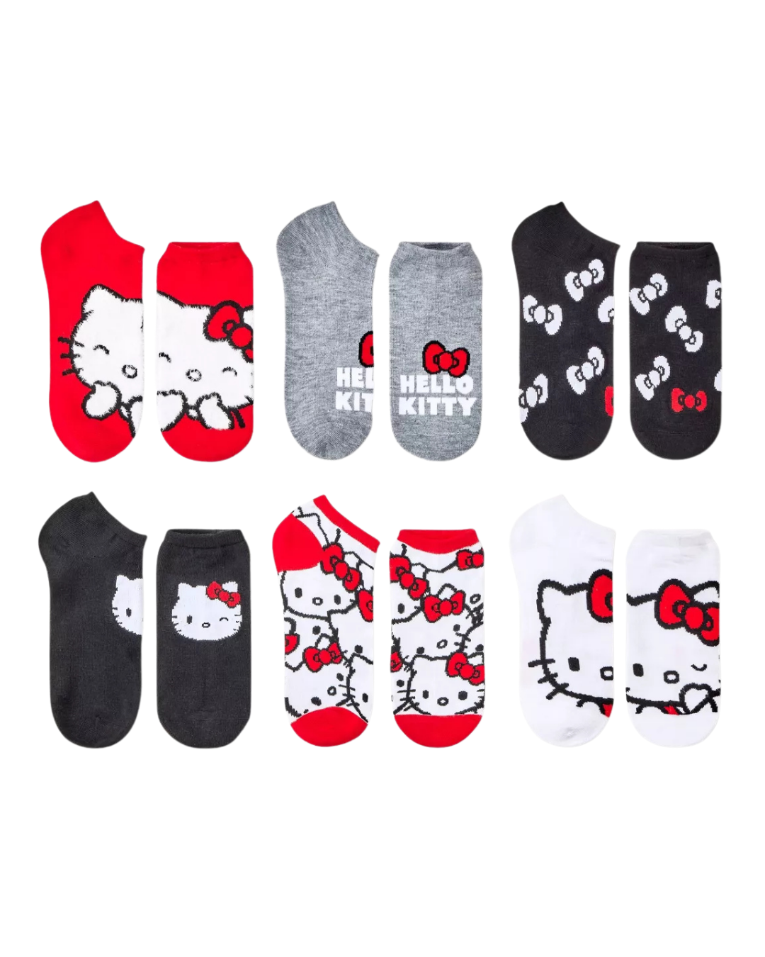 6 Pack Medias Hello Kitty