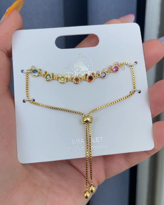 Pulsera dorada Mickey Mouse