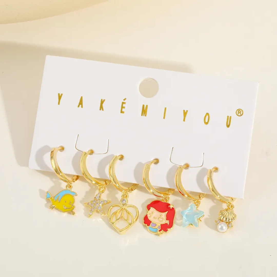 Aretes colgantes La Sirenita
