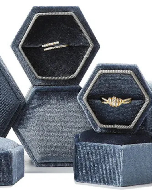Cajita para anillo azul