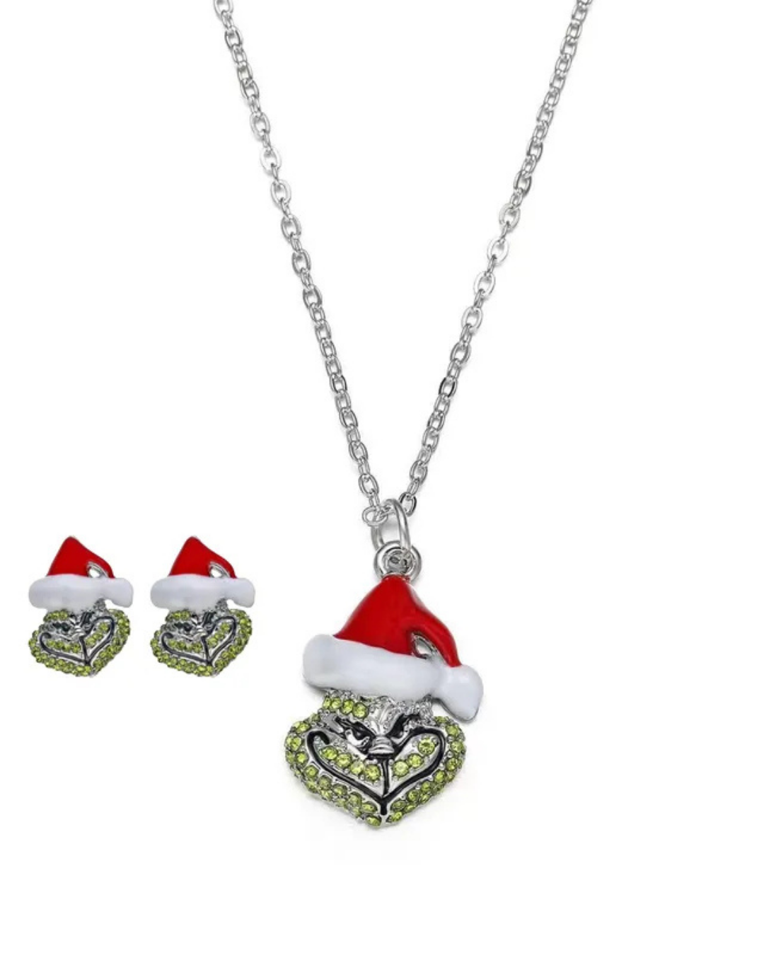Collar + Aretes El Grinch