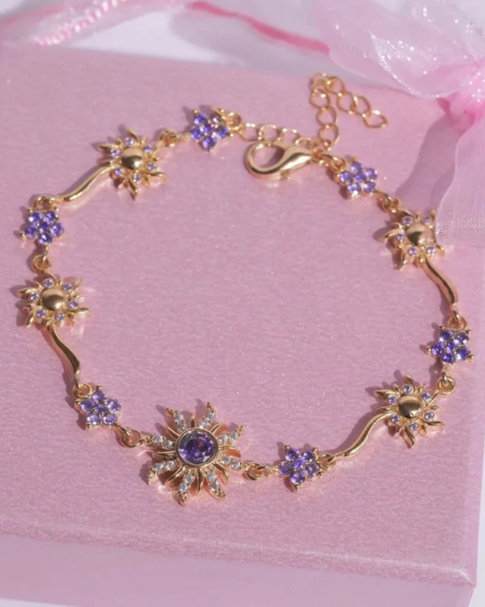 Pulsera flores y sol Rapunzel
