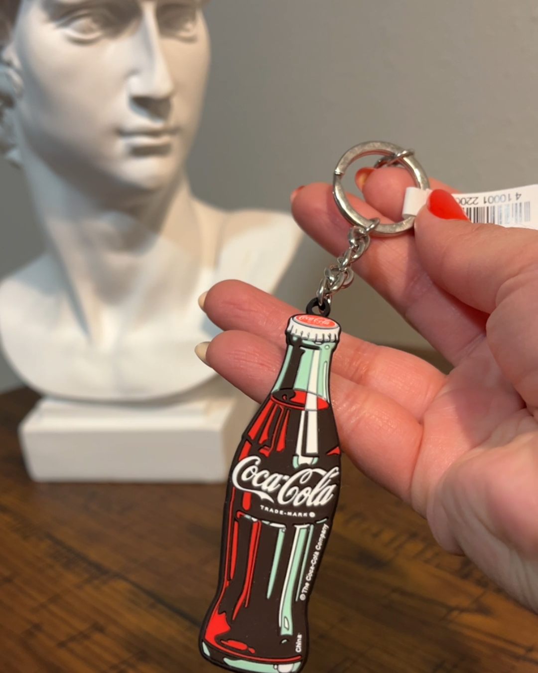 Llavero silicona botella de Coca Cola (negro, verde y rojo)