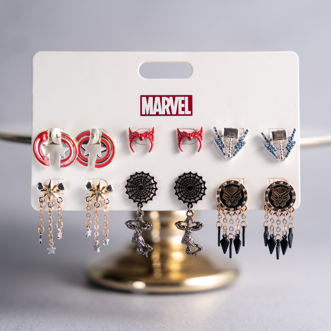 Pack aretes Marvel (6 pares)