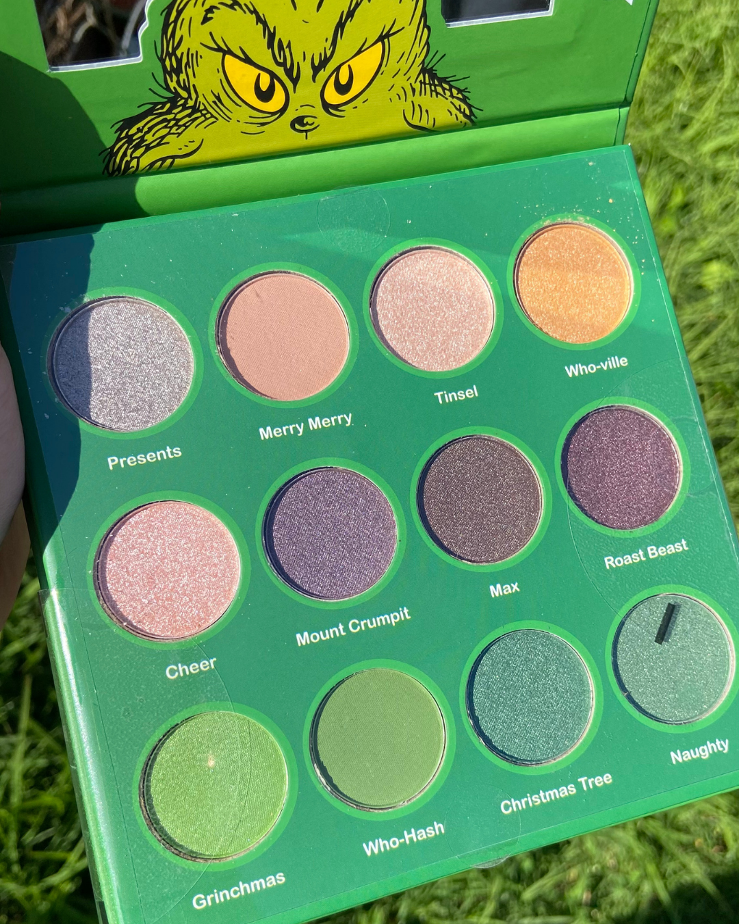 Paleta de sombras El Grinch