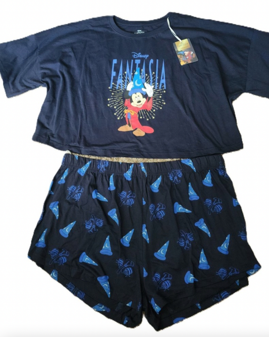 Pijama Mickey Fantasía blusa azul con manga